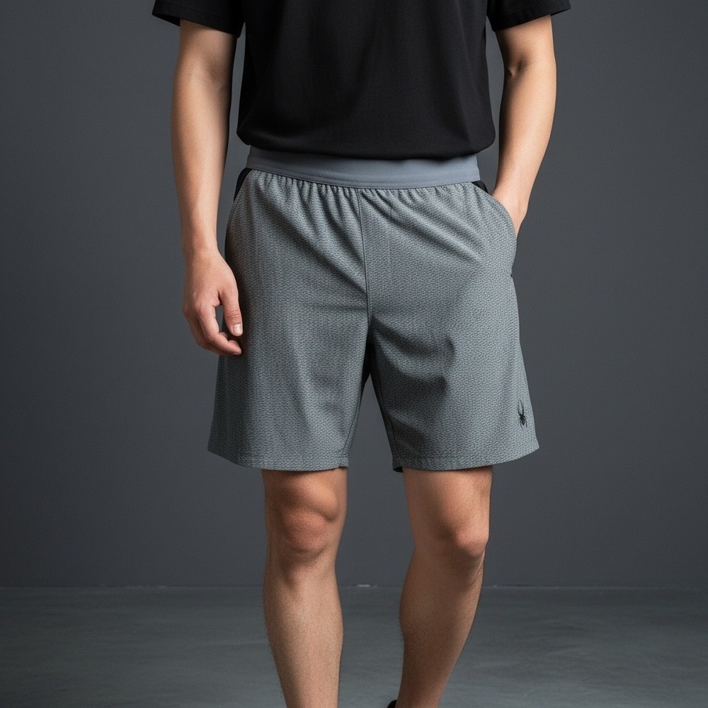 Spyder Active Men's Gray Textured‎ Athletic Shorts Size XL TG Performance